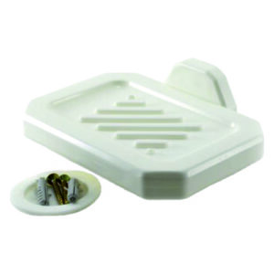 Jabonera plastica blanca