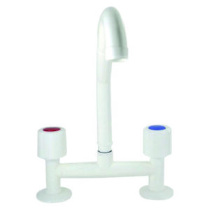 Mezcladora Mesada Pico Curvo Alto Móvil pvc