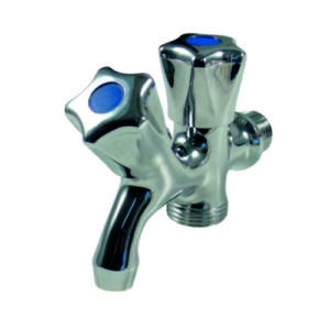 Canilla Doble Para Lavarropas de Metal 1/2